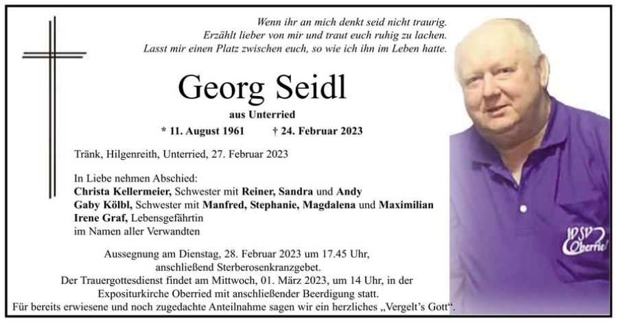 Georg Seidl verstorben